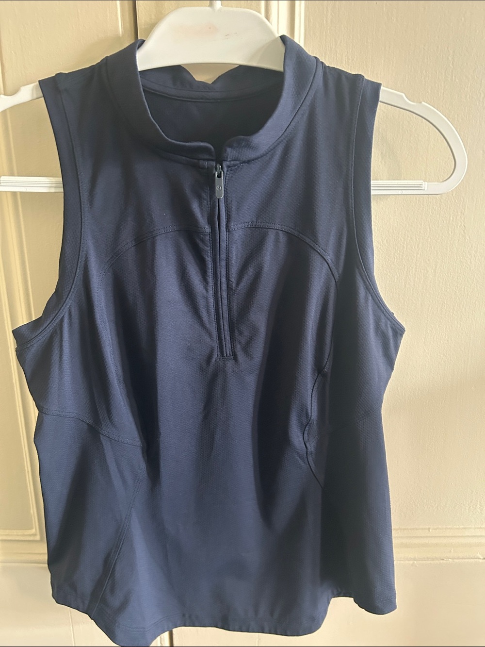 lululemon athletica Navy Sleeveless Zip-Front Performance Tank - Picture 3 of 3